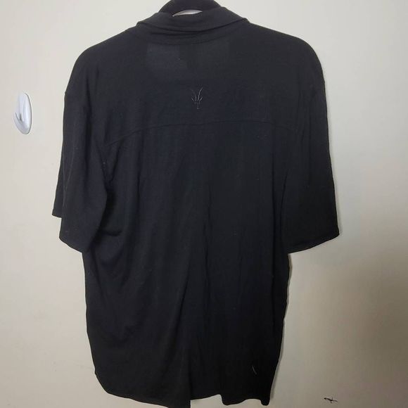 Ibex Short Sleeve Mens Large Black Merino Wool Button Up Shirt - Picture 4 of 5